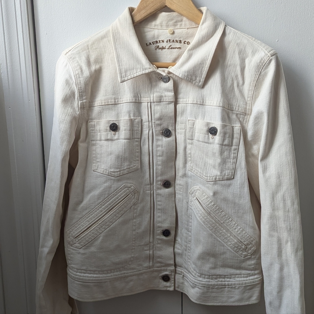 Ralph Lauren White Jean Jacket